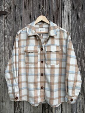 Avec Les Filles plaid shacket size medium